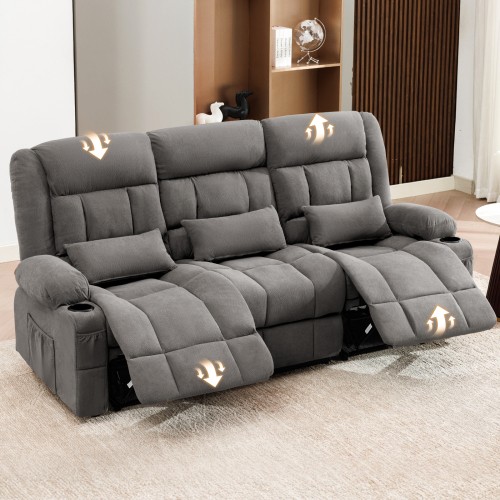 Manual reclining sofa 3 - reclining,